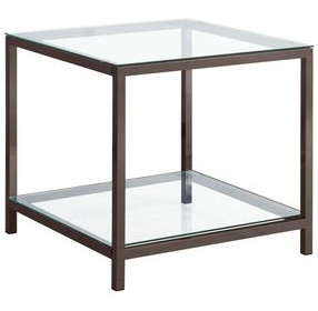 Trini Black Nickel End Table