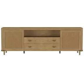 Arini Sand Wash 2 Door Rattan Cane TV Stand