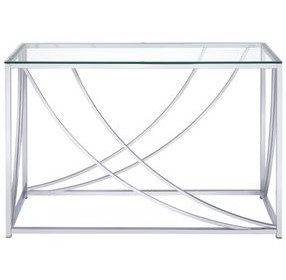Lille Glass Top And Chrome Sofa Table