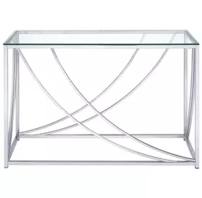 Lille Glass Top And Chrome Sofa Table
