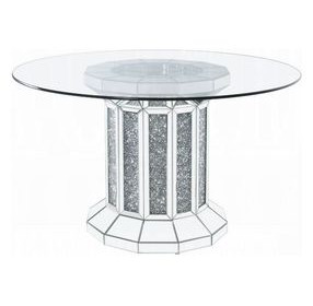Noralie Silver 52" Round Dining Table