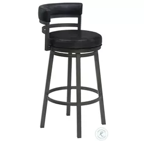 Titana Ford Black PU And Mineral 30" Swivel Bar Stool