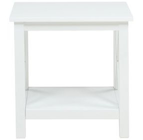 Skyview White Square End Table