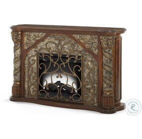 Villa Valencia Wood Top Fireplace