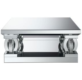 Amalia Clear Mirror Square Coffee Table