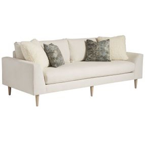 Sunset Key Roswell Ivory 91" Sofa with Pillows