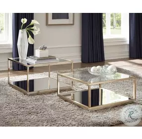 Renee Rose Brass 2 Piece Occasional Set