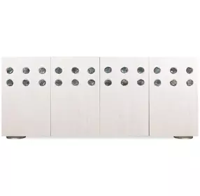 Bazaar Living White 80" Entertainment Credenza
