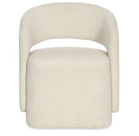 Bazaar Living Beige Upholstered Dining Arm Chair