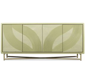 Bazaar Living Green 4 Door Credenza