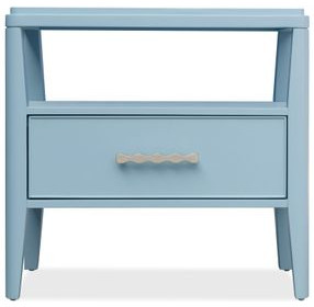 Commerce and Market Blue 1 Drawer Nightstand