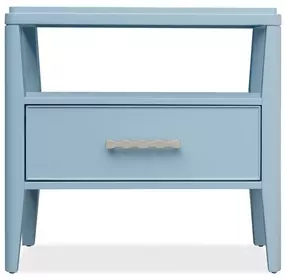 Commerce and Market Blue 1 Drawer Nightstand