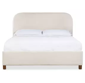 Commerce and Market Beige Upholstered California King Panel Bed
