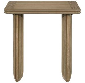 Adina Distressed Light Brown Square End Table