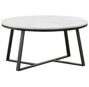 Hugo White And Matte Black Coffee Table 