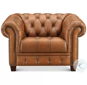 Haworth Saddle Brown Top Grain Leather Chair