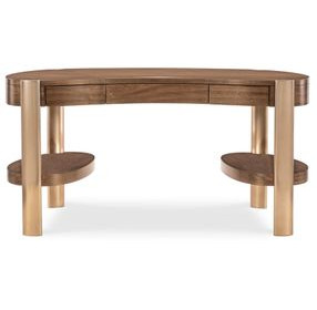 Eleana Medium Brown 61" Writing Desk