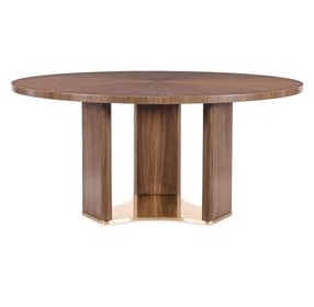 Eleana Medium Brown 66" Round Dining Table