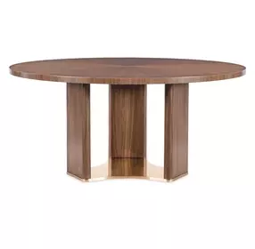 Eleana Medium Brown 66" Round Dining Table