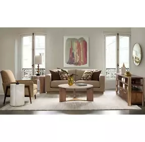 Solara Medium Brown and Beige Marble Top Occasional Table Set