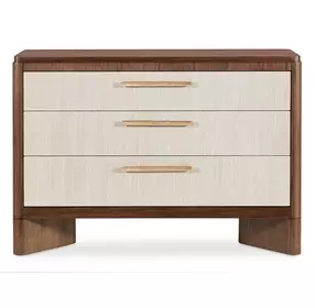 Solara Medium Brown and Cream 3 Drawer Accent Chest
