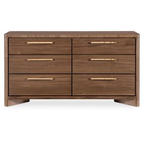 Solara Medium Brown 6 Drawer Dresser
