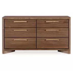 Solara Medium Brown 6 Drawer Dresser