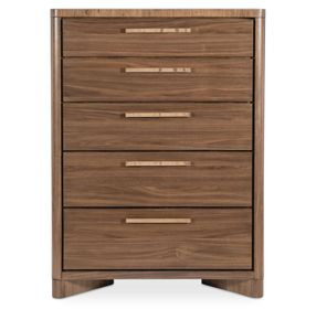 Eleana Medium Brown 5 Drawer Chest