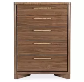 Solara Medium Brown 5 Drawer Chest