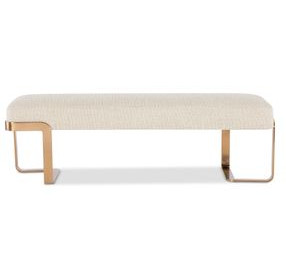 Eleana Beige Upholstered 59" Bed Bench