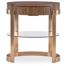 Eleana Medium Brown 1 Drawer Nightstand