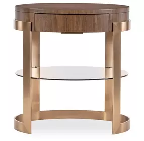 Solara Medium Brown 1 Drawer Nightstand