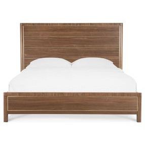 Eleana Medium Brown King Panel Bed