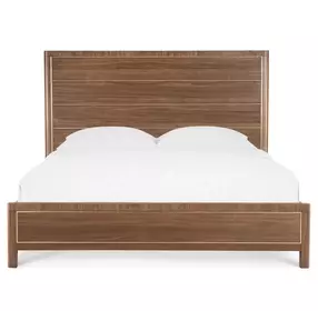 Solara Medium Brown King Panel Bed
