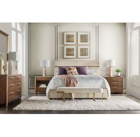 Eleana Beige Upholstered Panel Bedroom Set