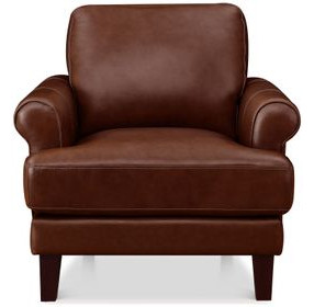 Soleil Brandy Leather Upholstered Lounge Chair