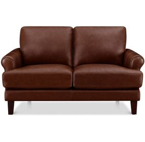 Soleil Brandy Leather 58" Loveseat