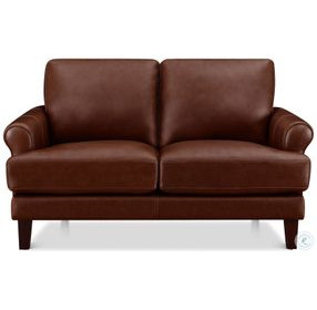Soleil Brandy Leather 58" Loveseat