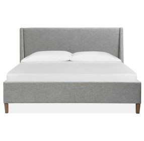 Fernholt Belgian Wheat and Gray Queen Upholstered Panel Bed