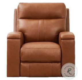 Varden Nutmeg Leather Zero Gravity Power Recliner with Power Headrest and USB Charging