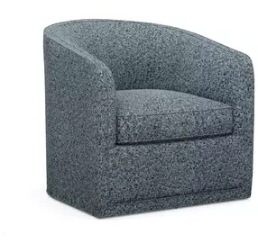 Los Altos Colton Blue Gray Upholstered Swivel Chair