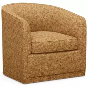 Los Altos Colton Orange Upholstered Swivel Chair