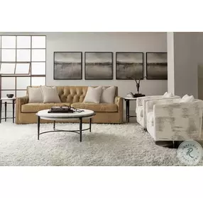 Candace Tan Leather Living Room Set