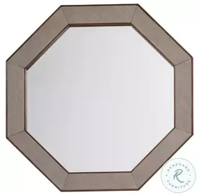MacArthur Park Rich Mocha Brown Riva Gray Octagonal Mirror
