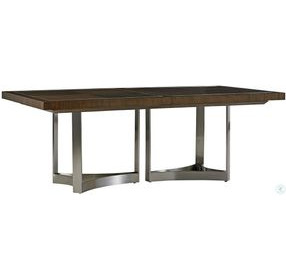 MacArthur Park Beverly Place Brown Extendable Rectangular Dining Table