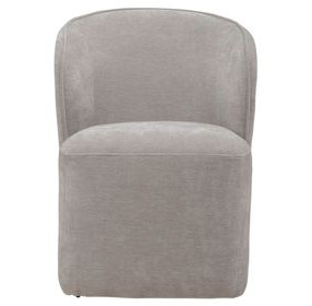 Accent Dining Truffle Upholstered Dining Chair with Casters
