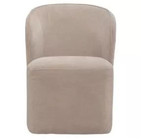 Dining Studio Wicker Upholstered Dining Chair with Casters