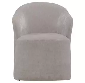 Dining Studio Truffle Upholstered Dining Arm Chair with Casters