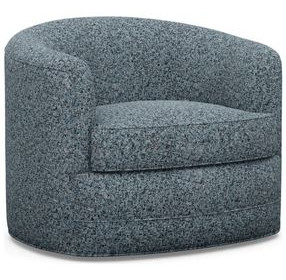 Ocean Club Kava Blue Upholstered Swivel Chair