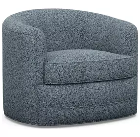 Ocean Club Kava Blue Upholstered Swivel Chair